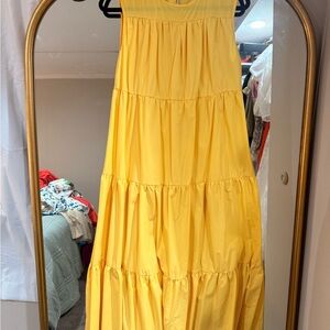 Sahara Yellow Sleeveless Maxi Dress